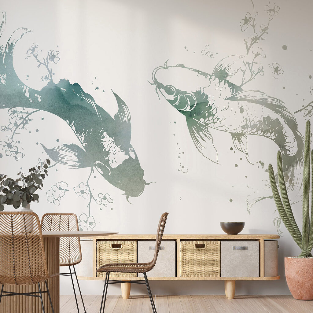 Koi in Floral Ink — interior 2