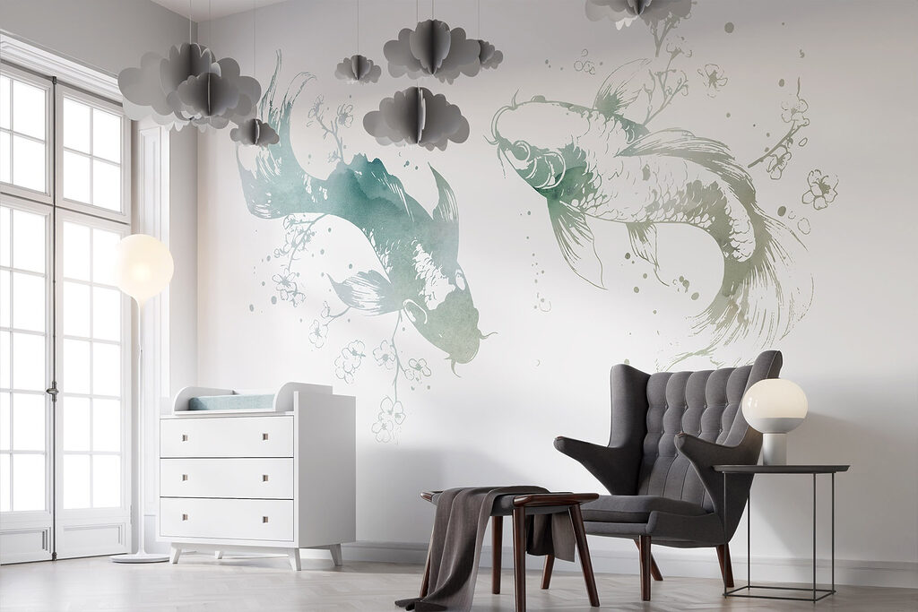 Koi in Floral Ink — interior 3