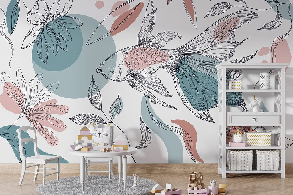 Koi and Botanical Lines — interior 5