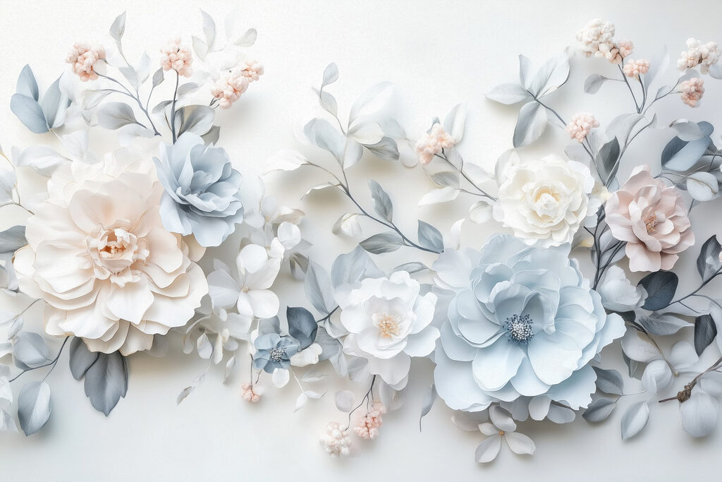 Flower Garland in Relief — full design