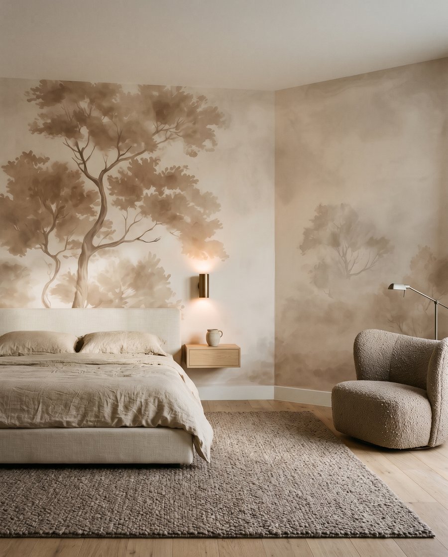 Tree in misty light — interior 2