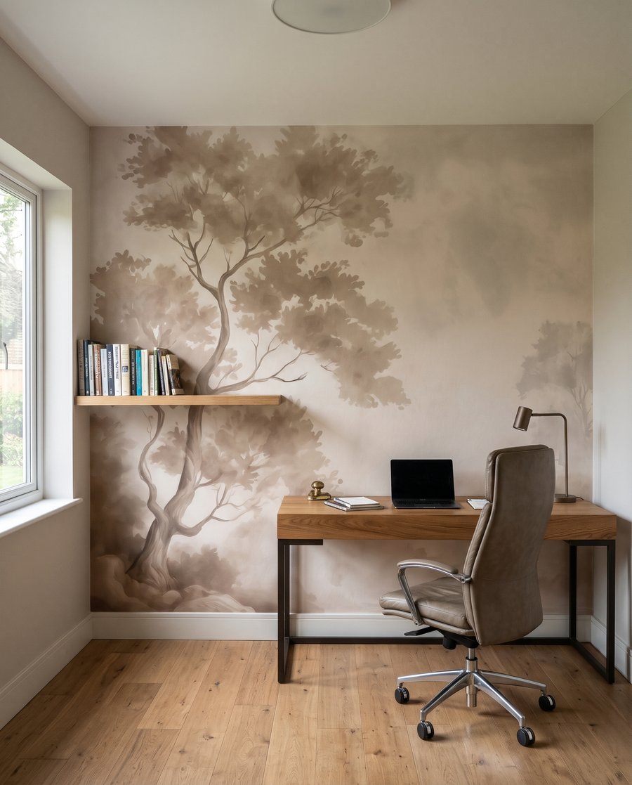 Tree in misty light — interior 8