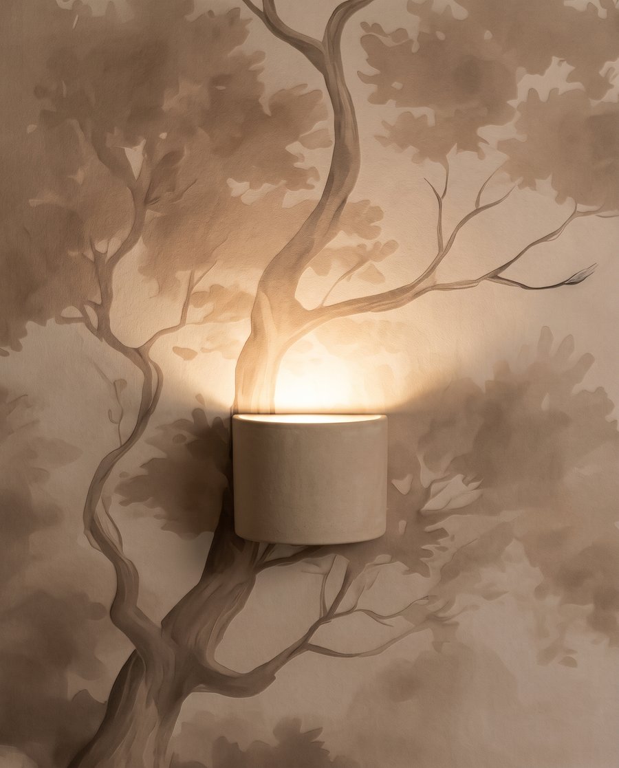 Tree in misty light — detail