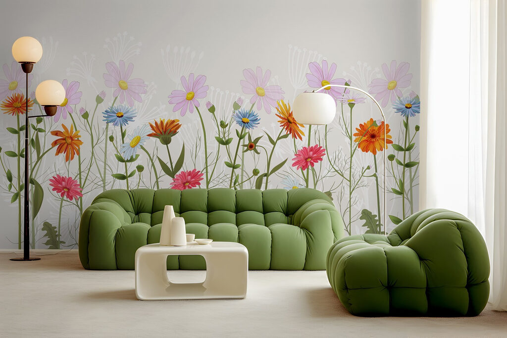 Loose row of blooms — interior 3