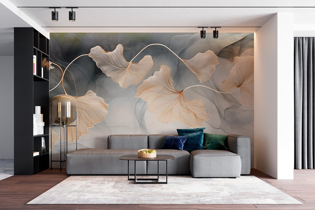 Ginkgo leaves in haze — interior 3