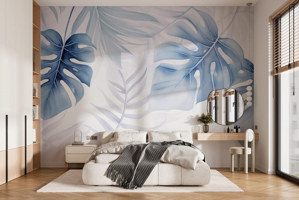 Blue leaves in light — interior 1