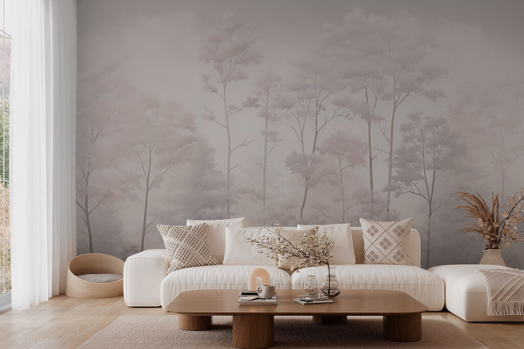 Slender trees in haze — interior 2