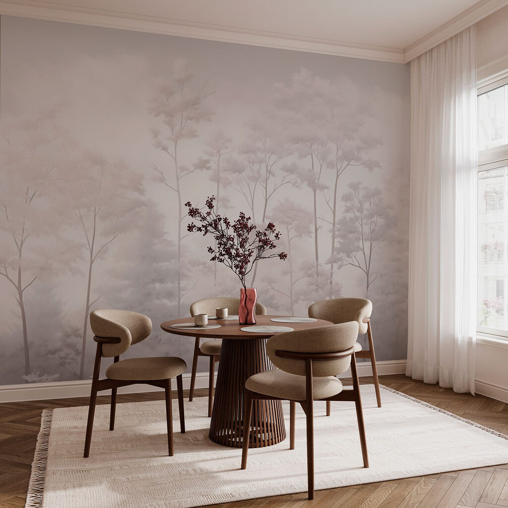 Slender trees in haze — interior 3