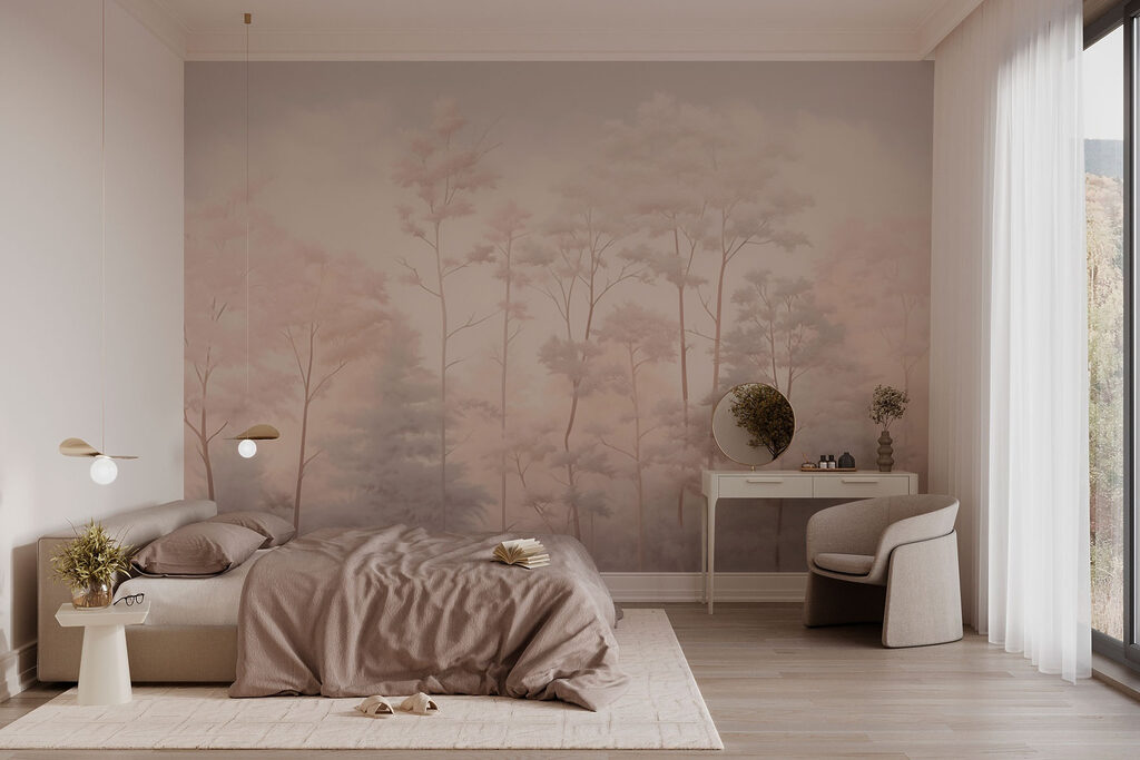 Trees in Daybreak Haze in an interior