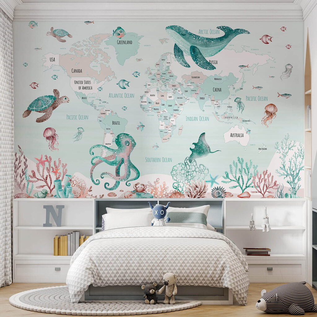 Ocean Explorer Map in an interior