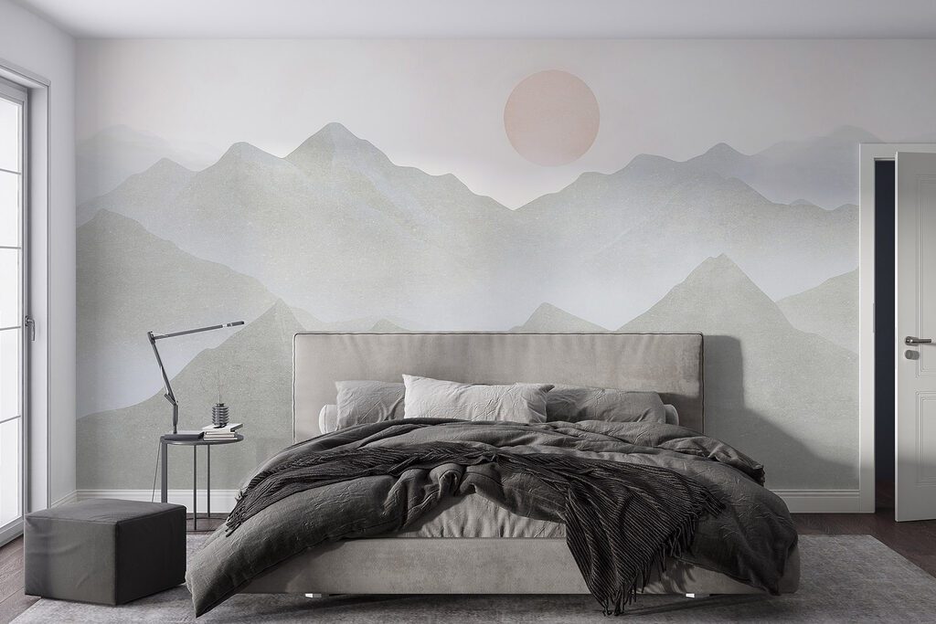 Sun Above Soft Summits in an interior