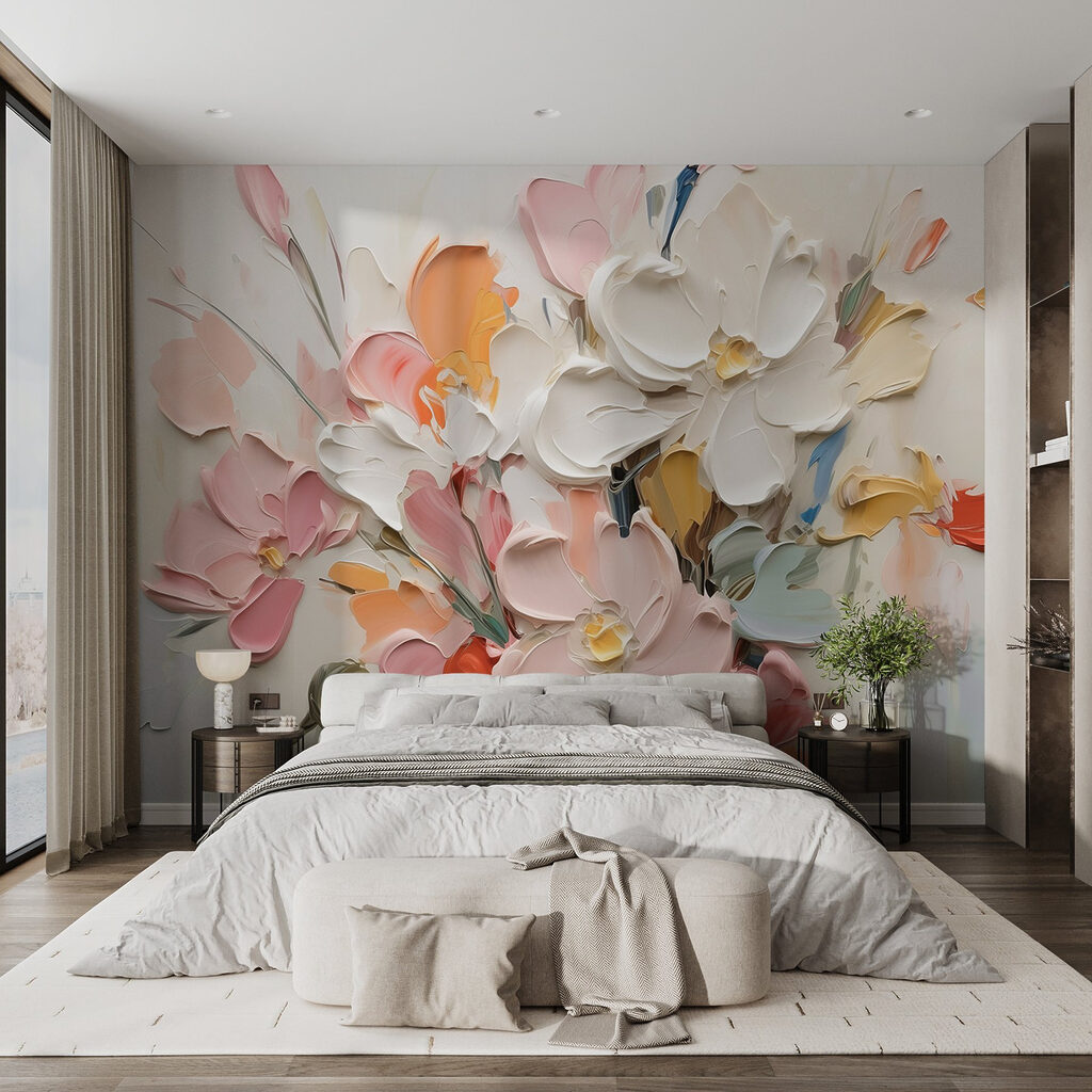 Bouquet in thick brushstrokes — interior 1