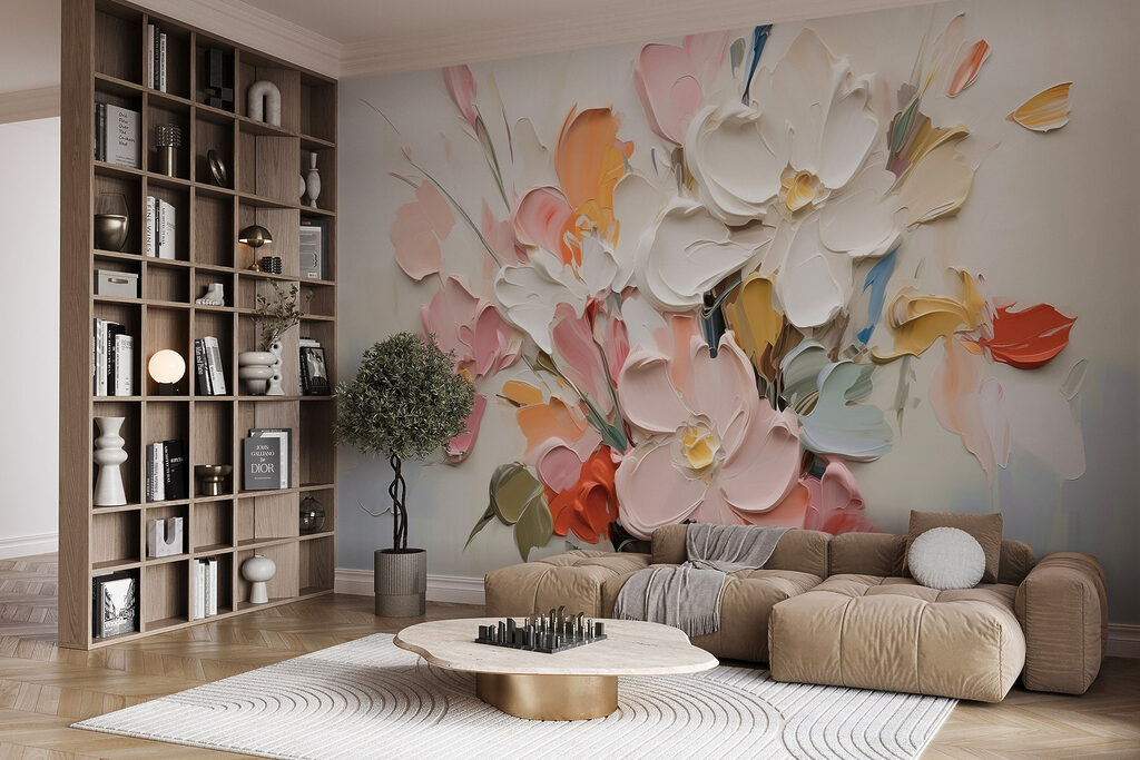 Bouquet in thick brushstrokes — interior 3