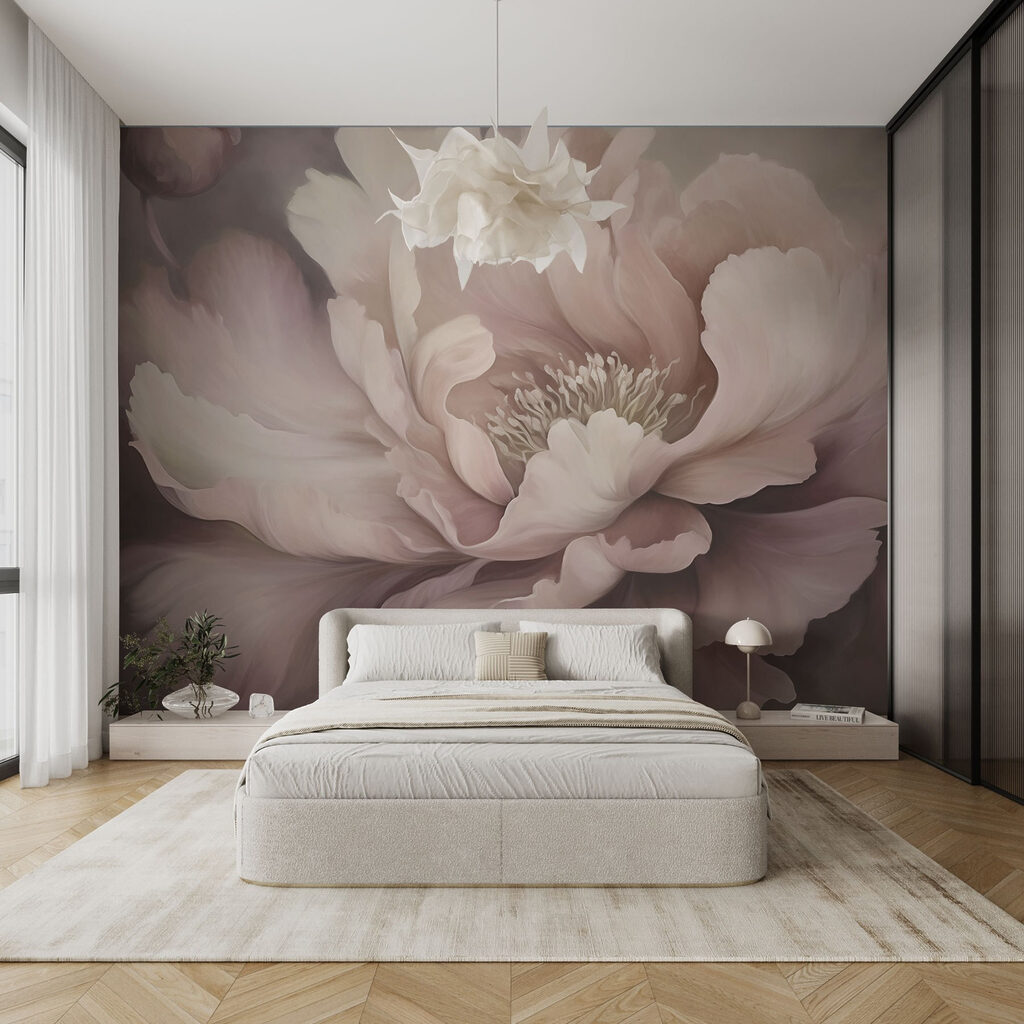 Peony Unfolding in an interior