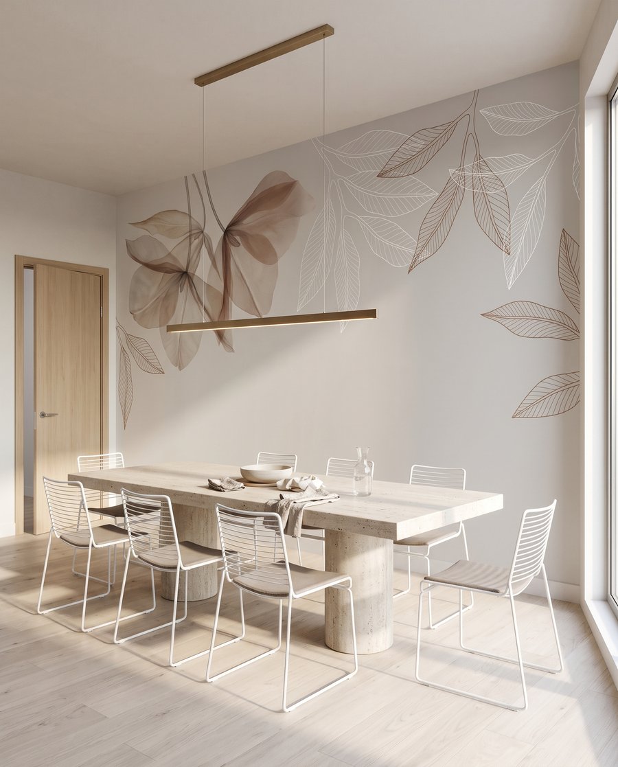 Airy Leaf Outlines — interior 7