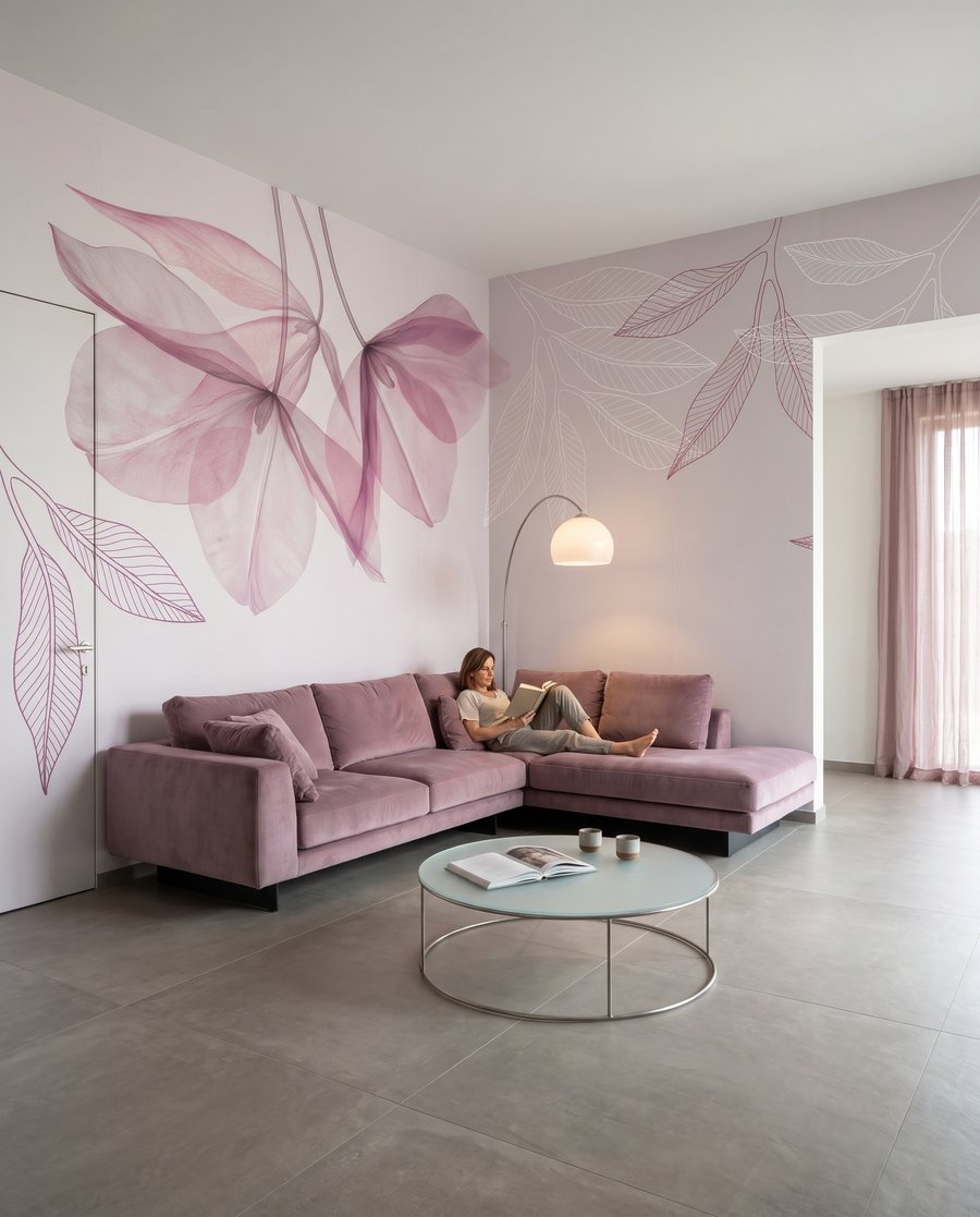 Airy Leaf Outlines — interior 1