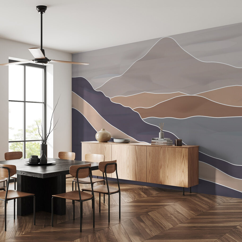 Mountain shapes in layers — interior 1