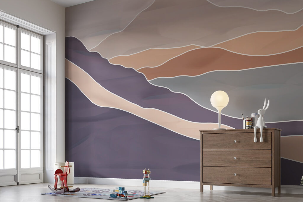 Mountain shapes in layers — interior 2