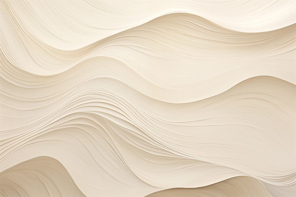 Cream layers form waves — full design