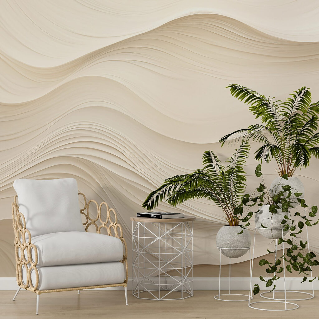 Cream layers form waves — interior 1