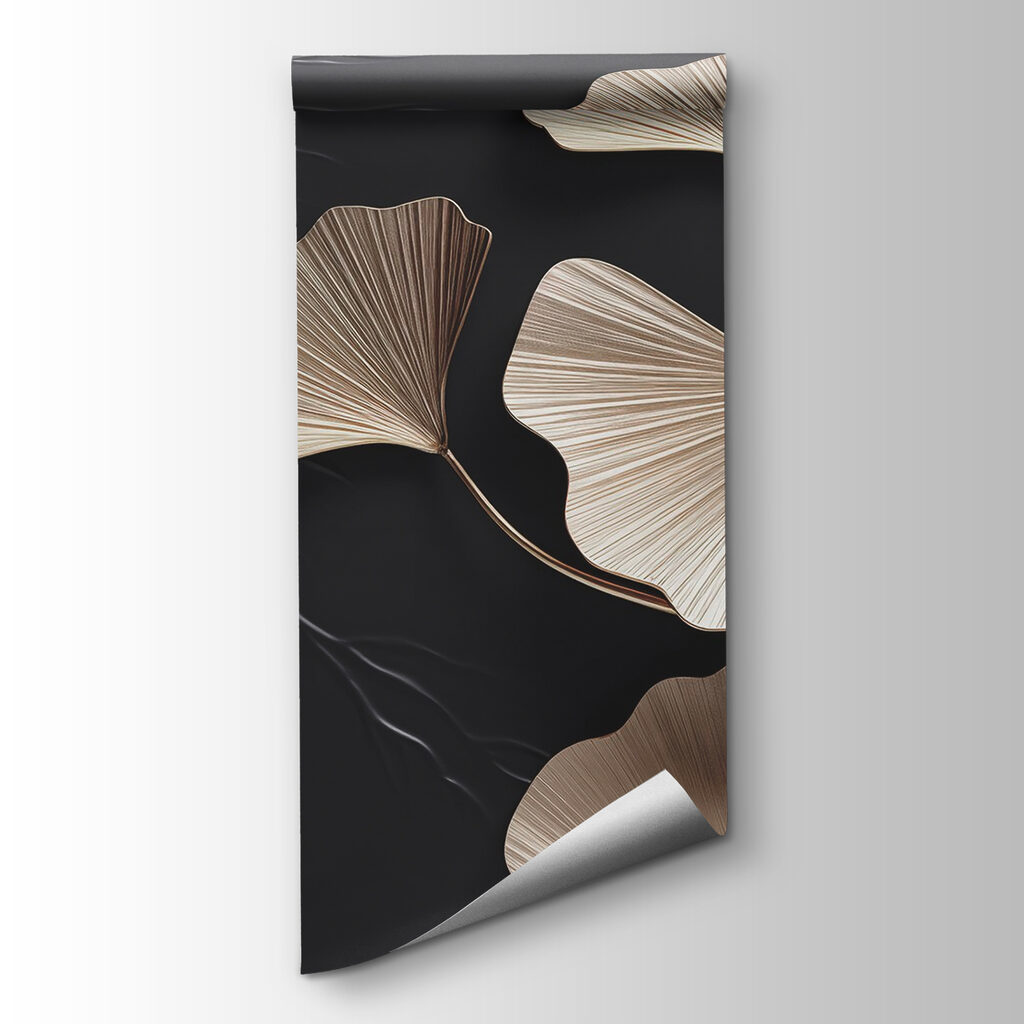 Fan-shaped ginkgo leaves — product view