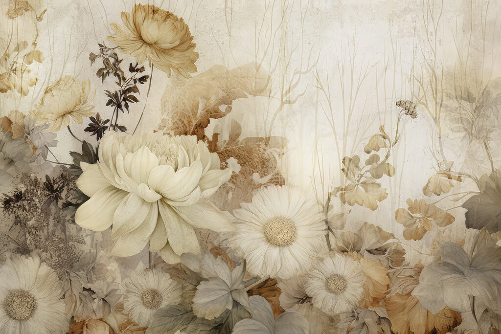 Vintage Meadow Bouquet — full design
