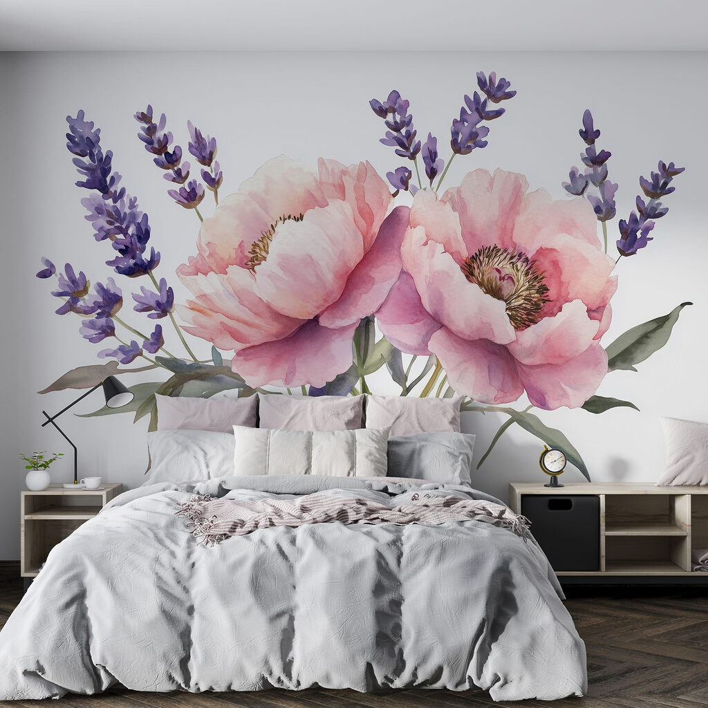 Pink bouquet with lavender — interior 1