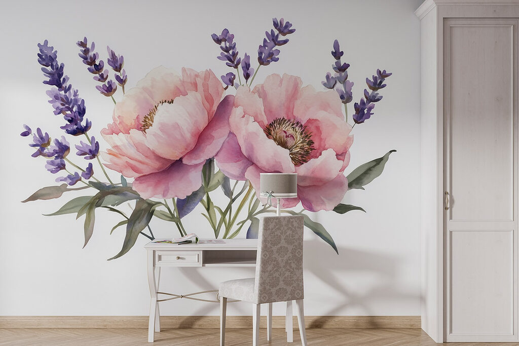 Pink bouquet with lavender — interior 3