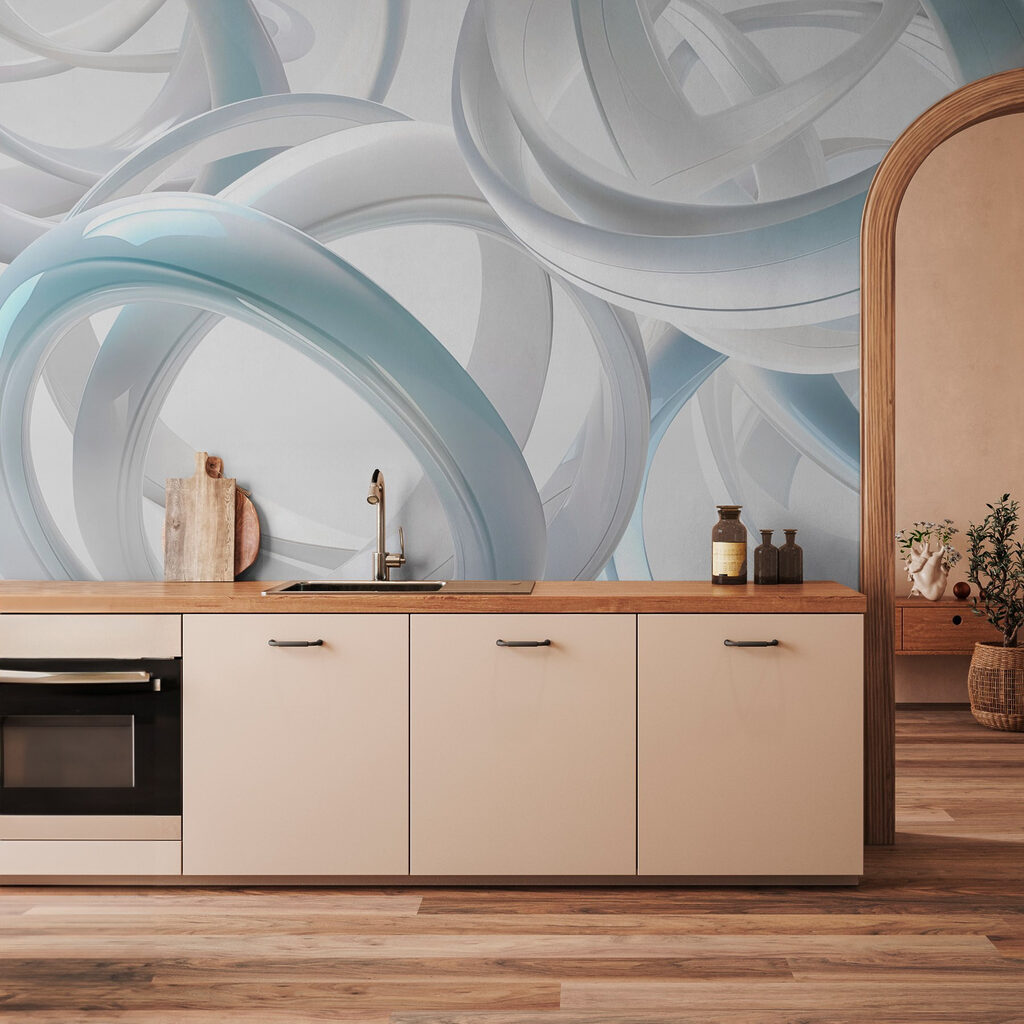 White ribbon loops — interior 2