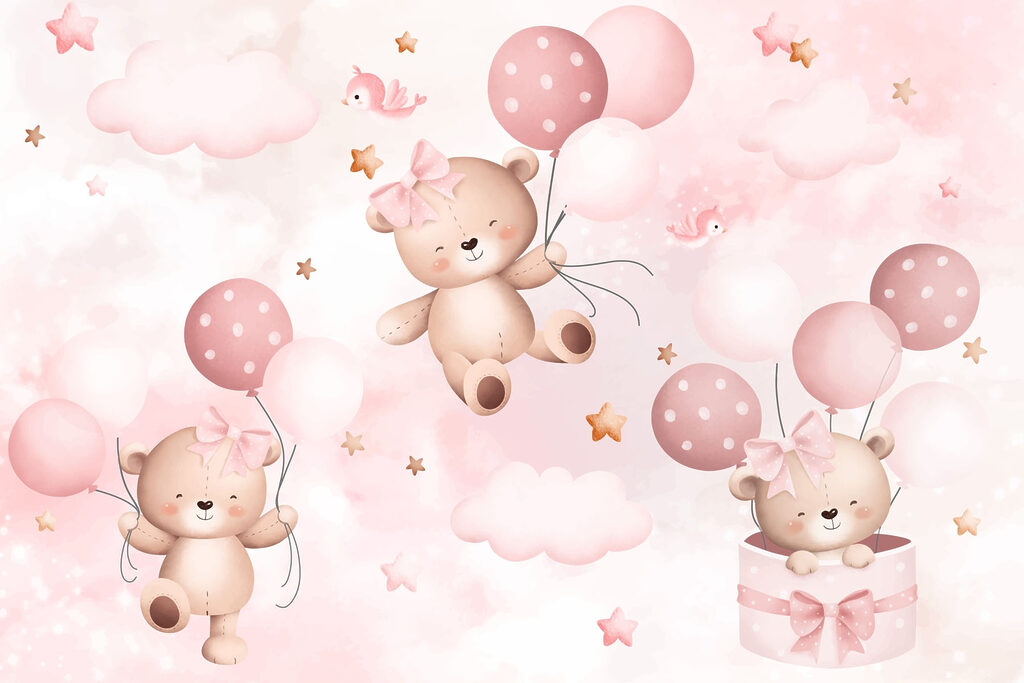 Teddy Balloon Journey — full design