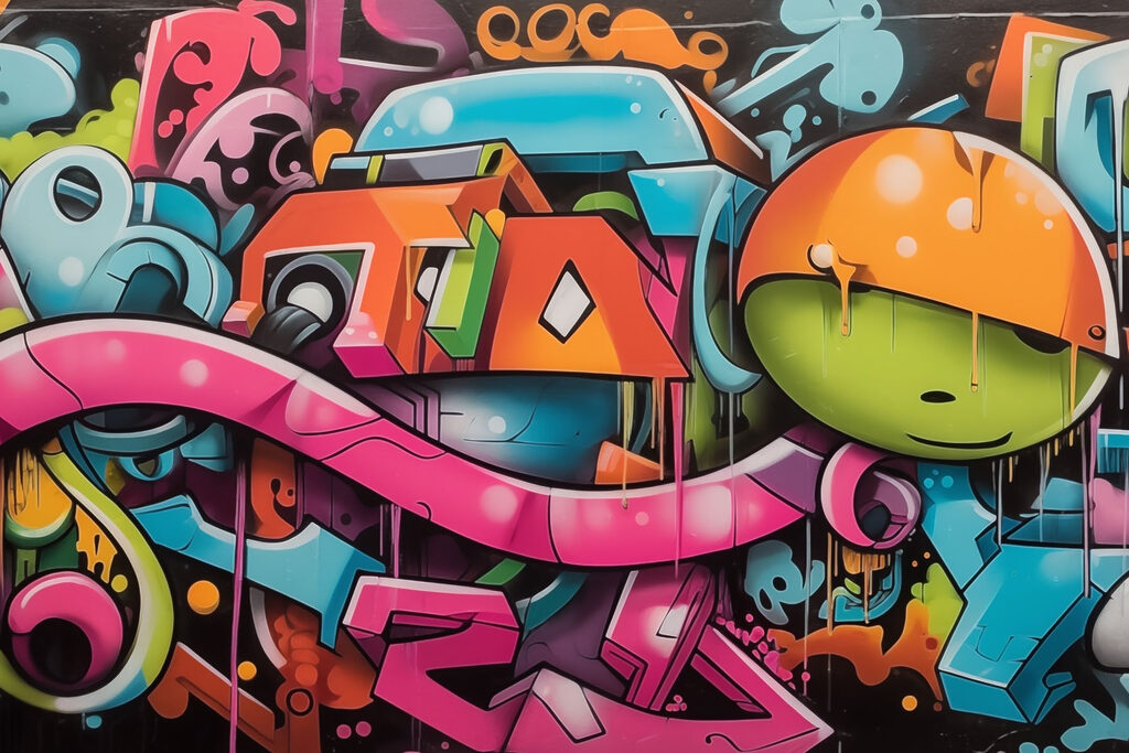 Colourful graffiti — full design