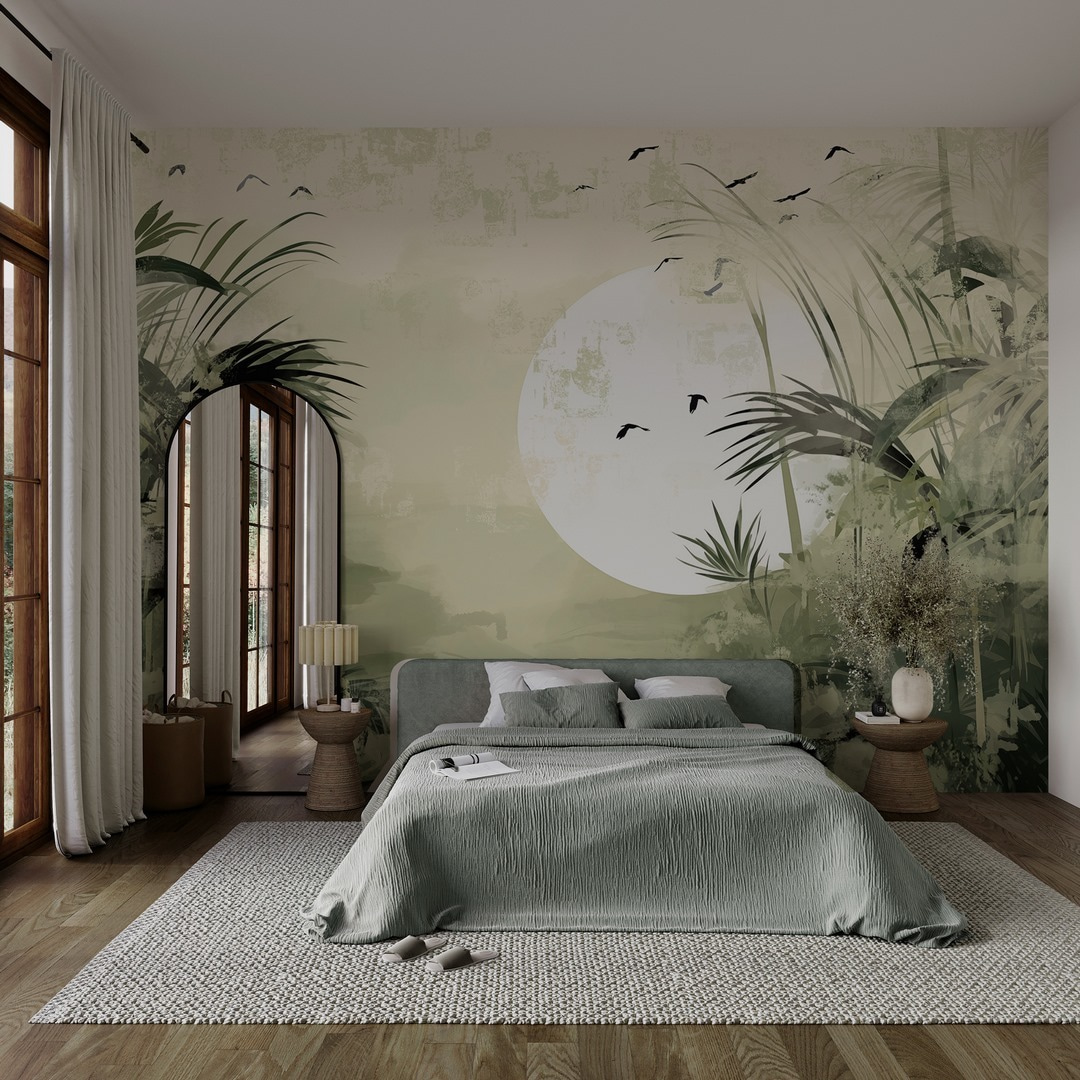 Moon Over the Tropics in an interior