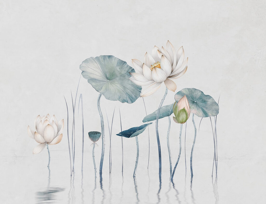 Lotus and its reflection — full design