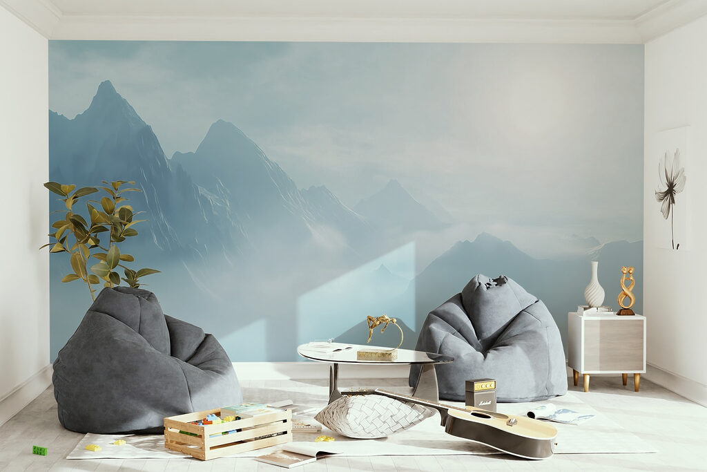 Mountains in pale sunlight — interior 1