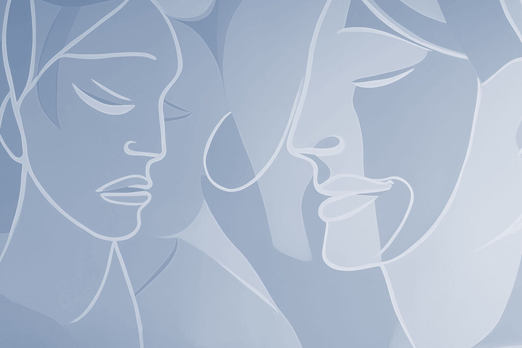 Faces in Fine Lines — full design