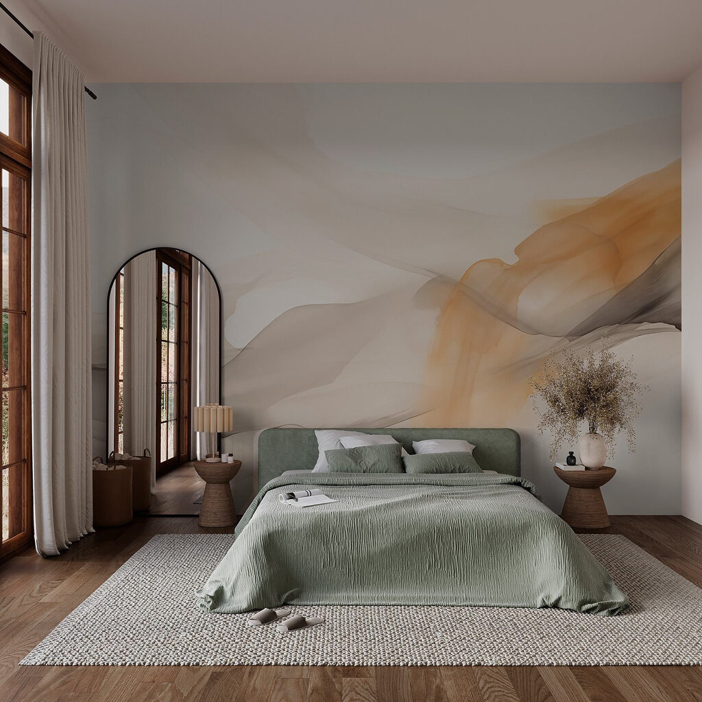 Ochre flows through grey — interior 1