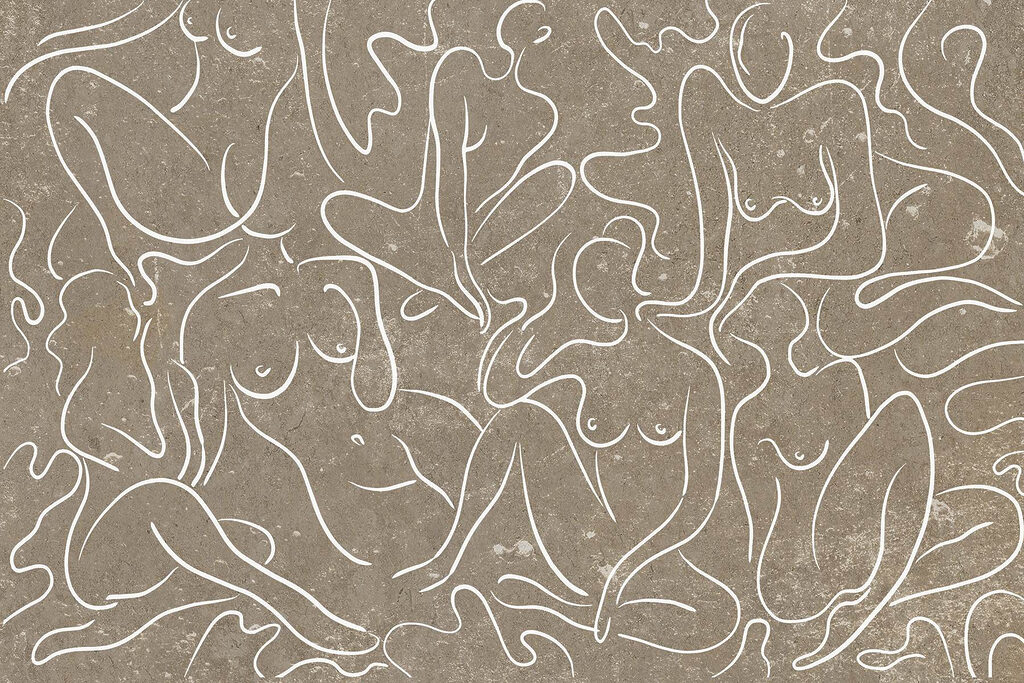 Women in white lines — full design