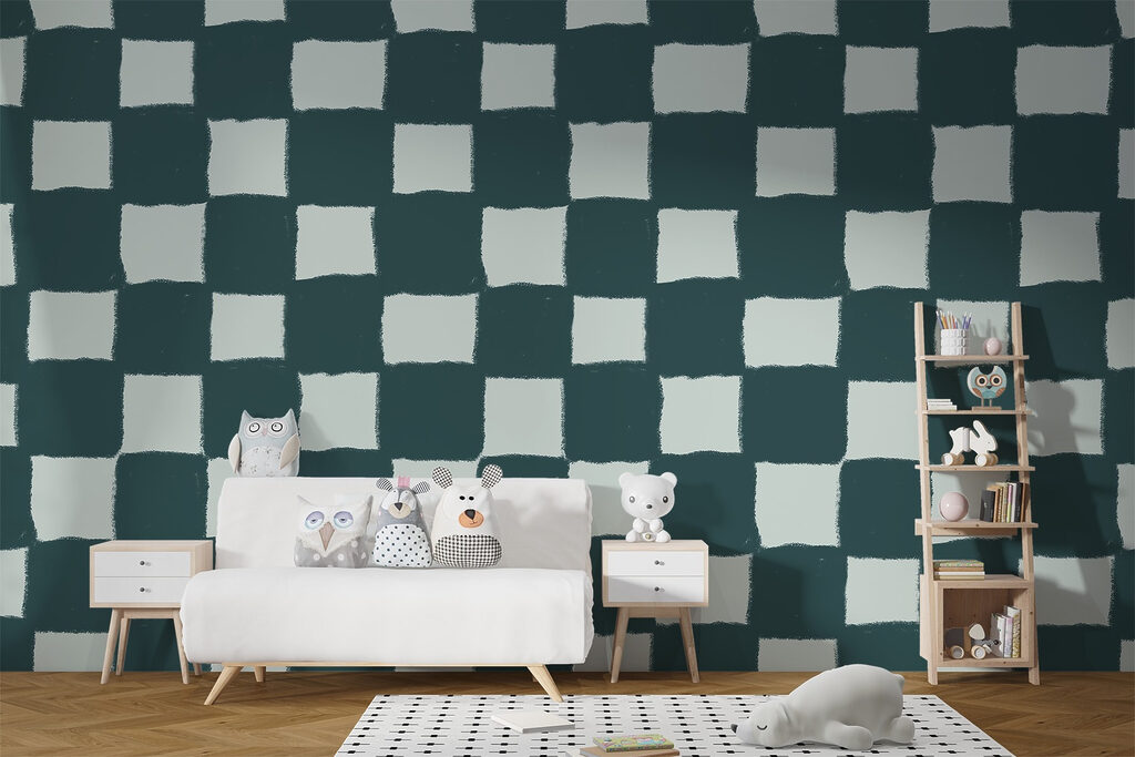 Handpainted Checks — interior 2