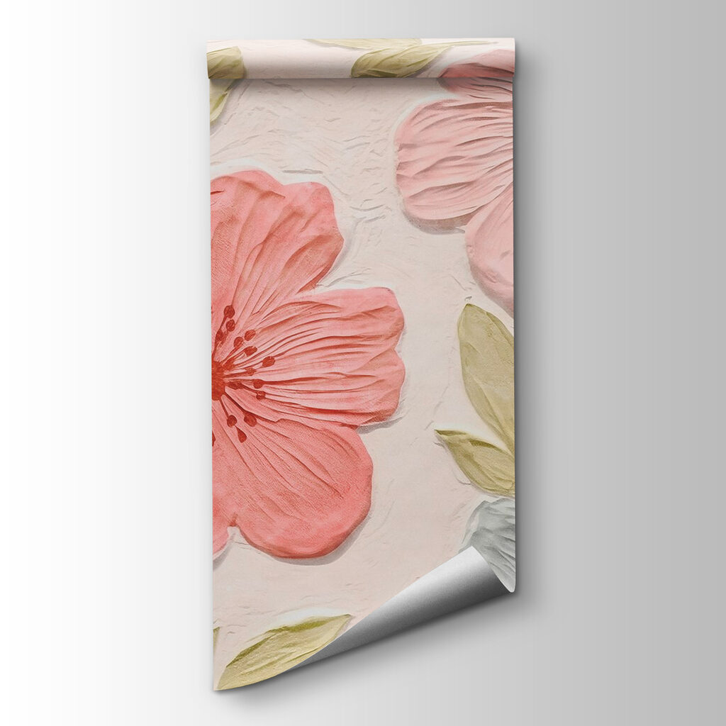 Pink flowers and leaves — product view