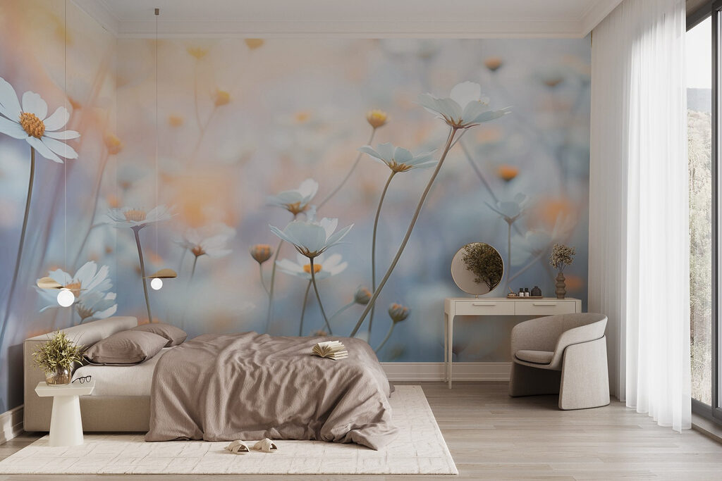 White flowers in pastel — interior 2