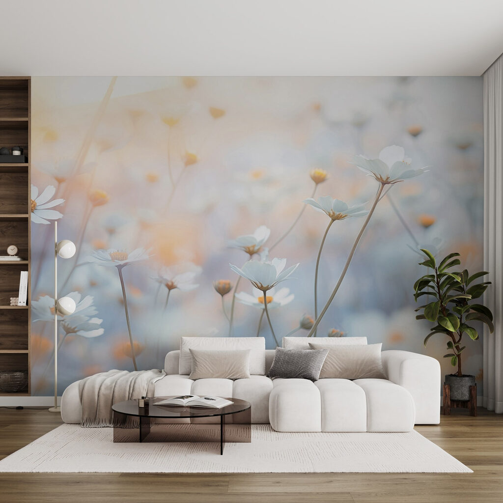 White flowers in pastel — interior 3