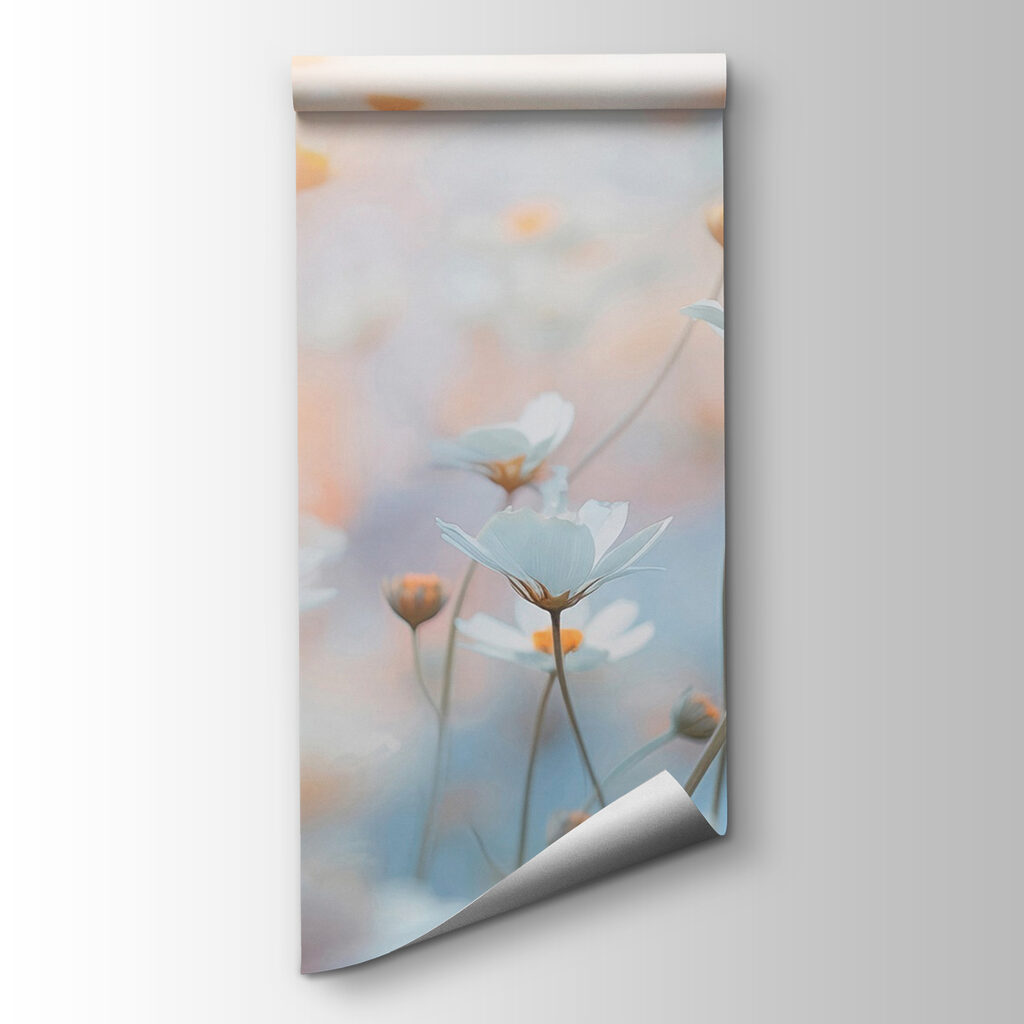 White flowers in pastel — product view