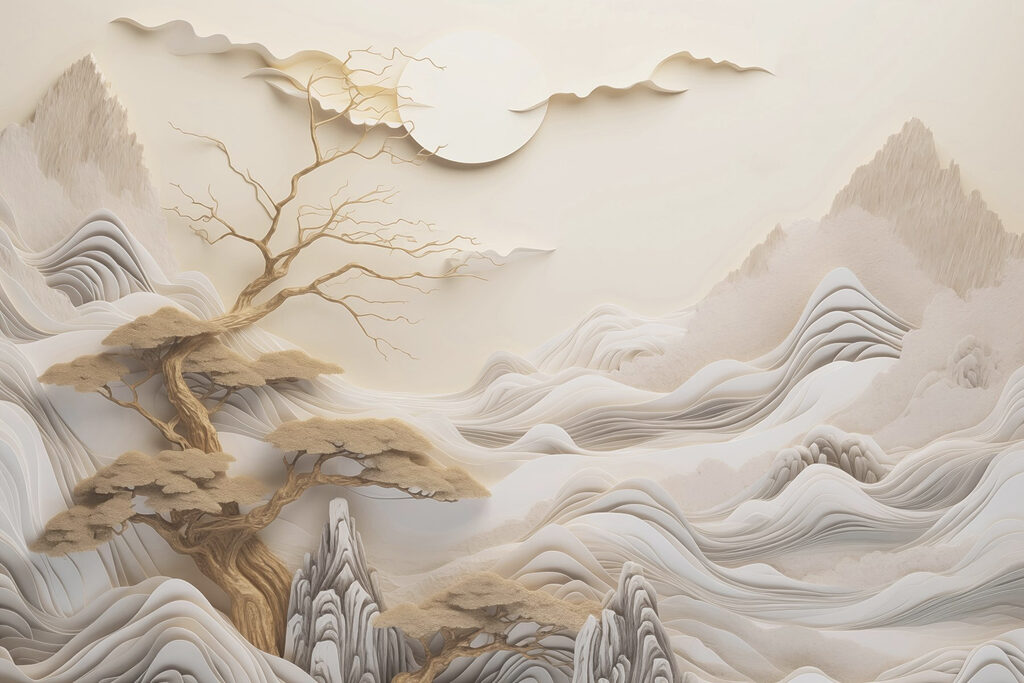 Sculpted Mountain Landscape — full design