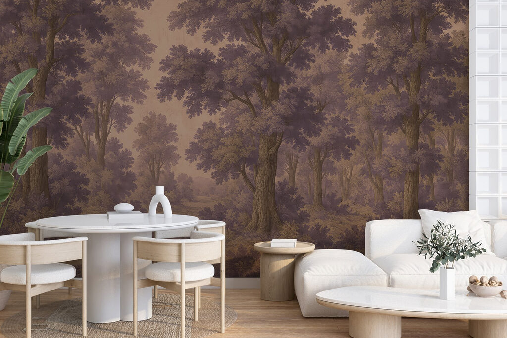 Woodland Path in Ink in an interior