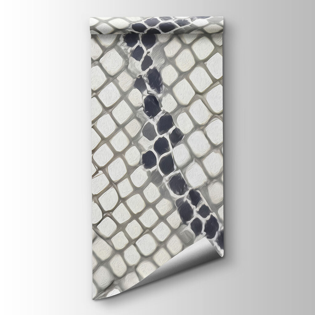 Dark scales on cream — product view