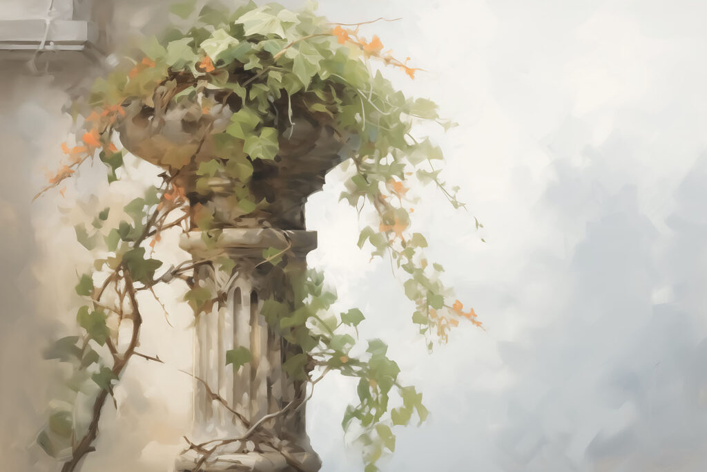 Overgrown column in backlight — full design