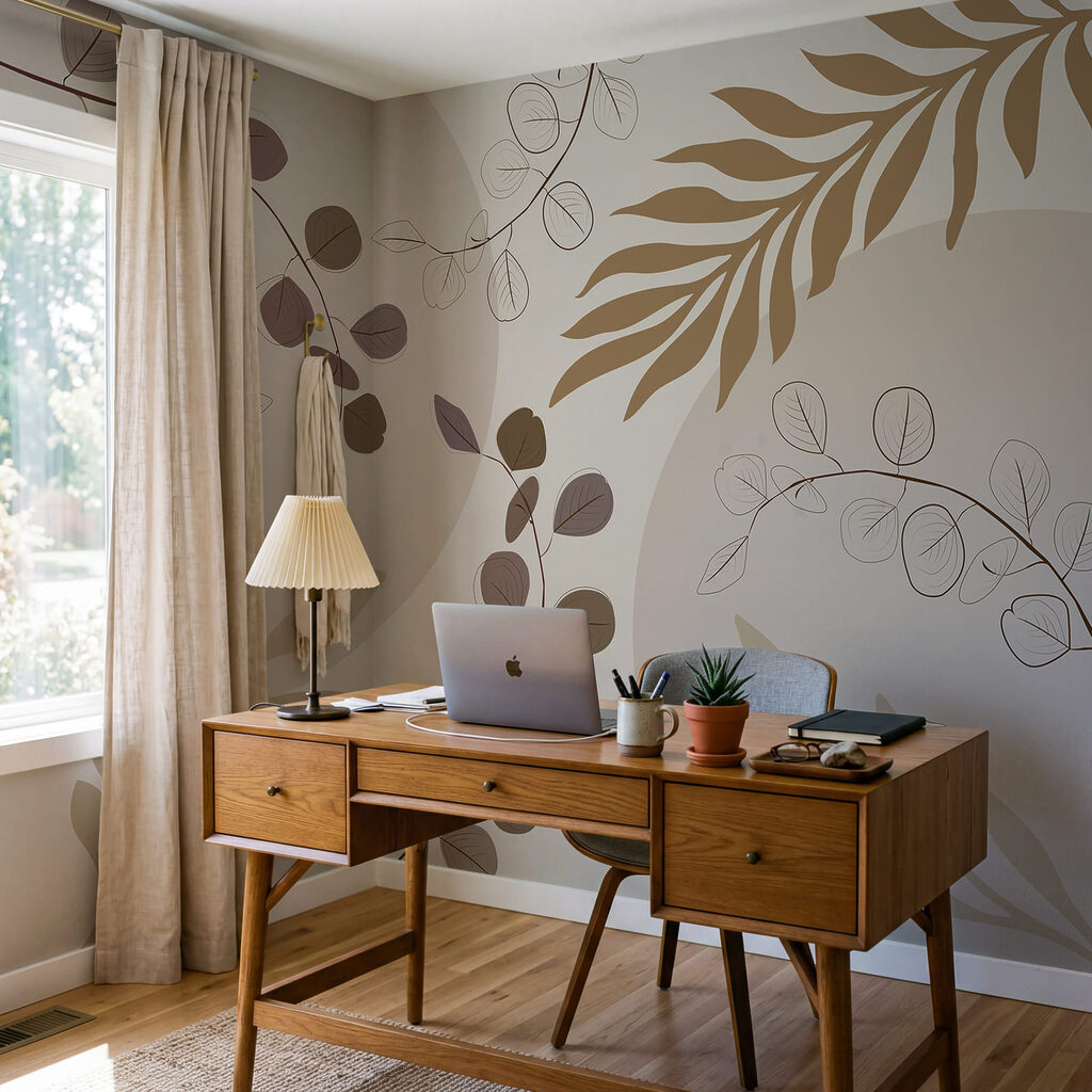 Leaves in natural tones — interior 2