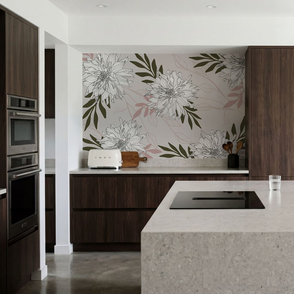 Flowers among dark leaves — interior 2
