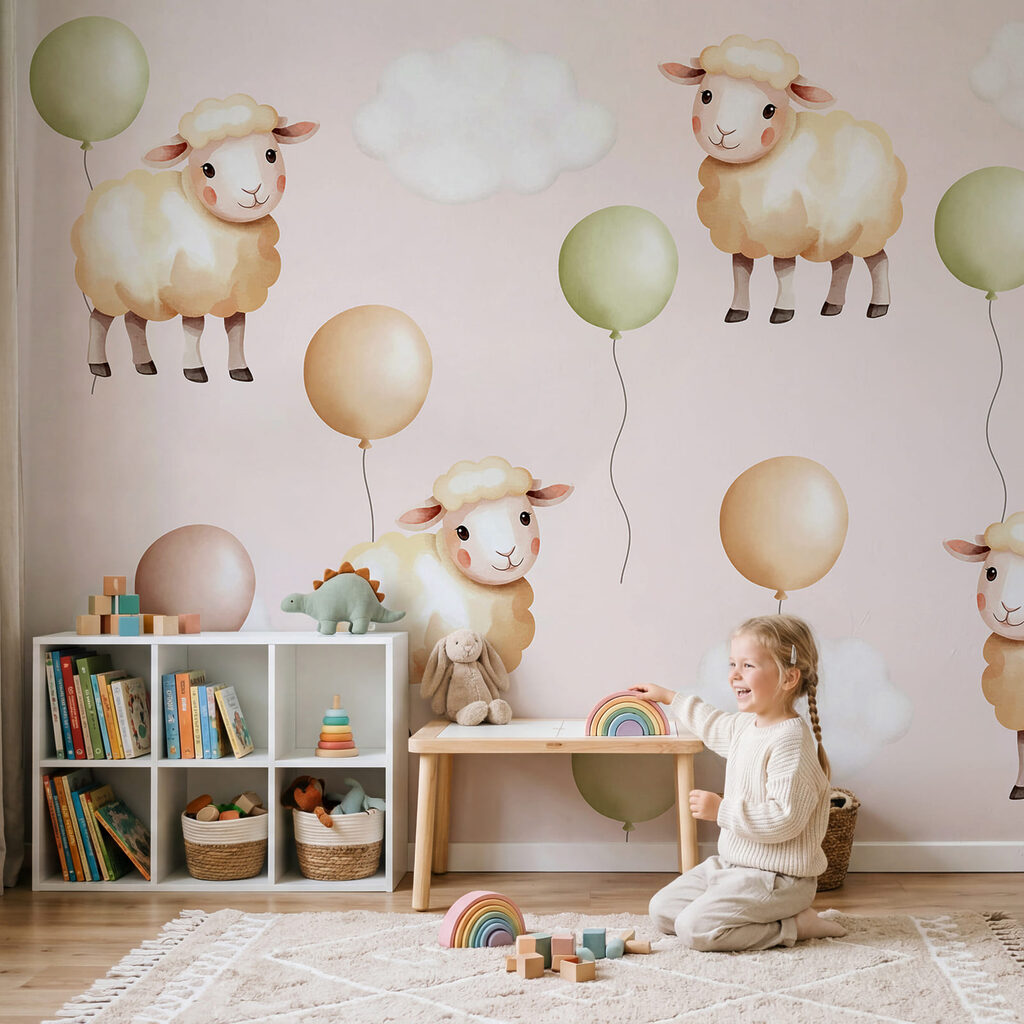 Sheep among soft balloons — interior 1