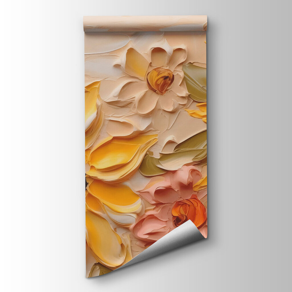 Yellow flowers, painted edges — product view